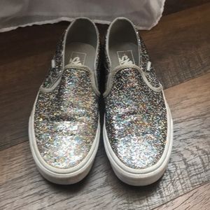 Glitter slip on vans